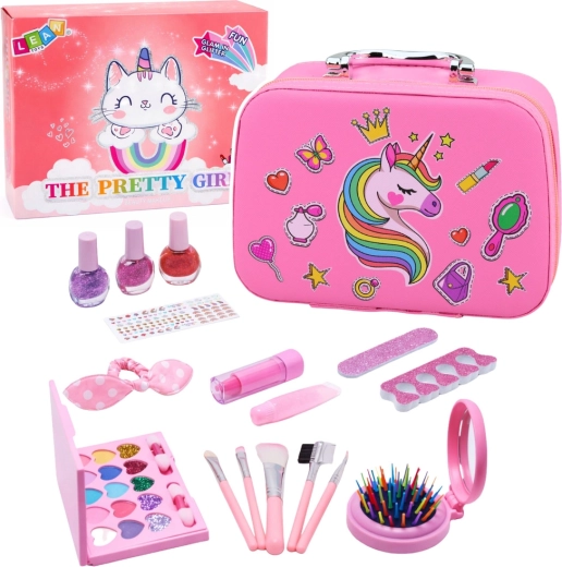 Trousse de maquillage pour enfant avec licorne et kit de cosmétiques