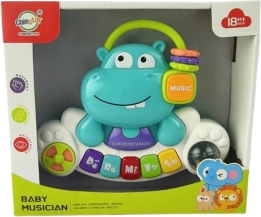 Petit piano pour enfants avec motif petit pois, en boîte