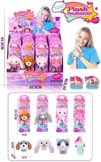 Bracelet en peluche avec petit animal