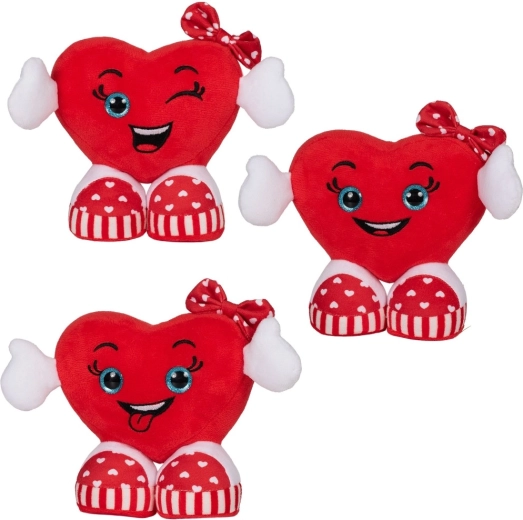 cœur en peluche de la Saint-Valentin avec bras et baskets 15 cm