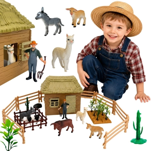 Woopie ferme avec animaux et maisonnette – ensemble de 37 pièces