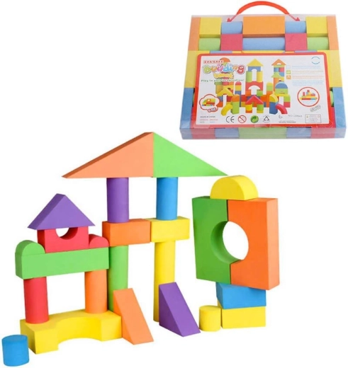 Baby Soft cubes en mousse colorés – jeu de construction 38 pièces