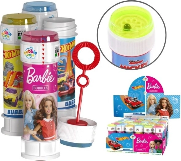 Bulles de savon Mattel Barbie et Hot Wheels 60 ml présentoir 36 pièces