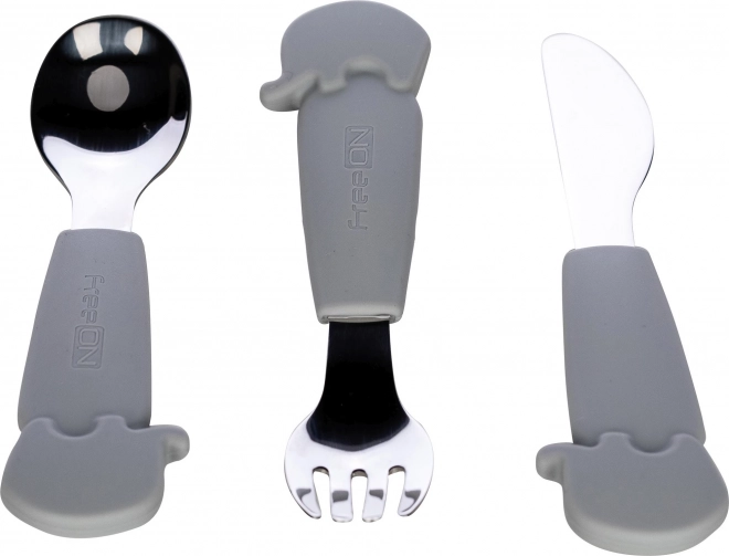 FreeON ensemble de couverts en acier inoxydable gris