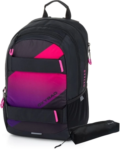 Sac à dos étudiant avec trousse Oxybag Sport Ombre girl, 24 l