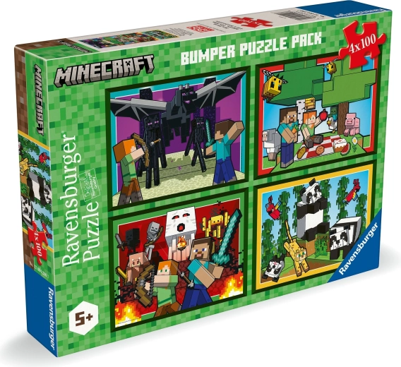 Puzzle Ravensburger Minecraft 4×100 pièces