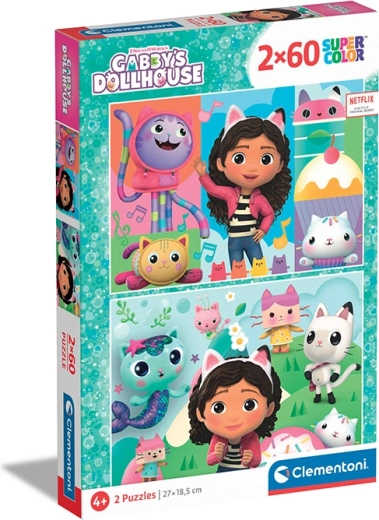 Puzzle 2×60 pièces la maison magique de Gabby