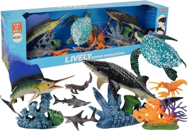 Set de parties mobiles d’animaux marins