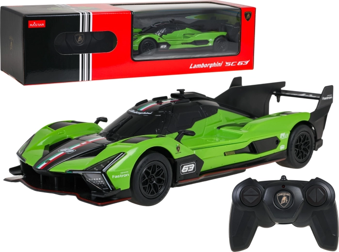 Voiture Lamborghini SC63 LMDh R/C télécommandée à l’échelle 1:24
