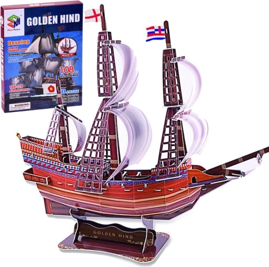 Puzzle 3D Golden Hind, 108 pièces