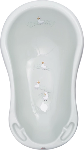 Baignoire bébé Maltex Minimal avec bouchon, lama, 84 cm, vert sauge