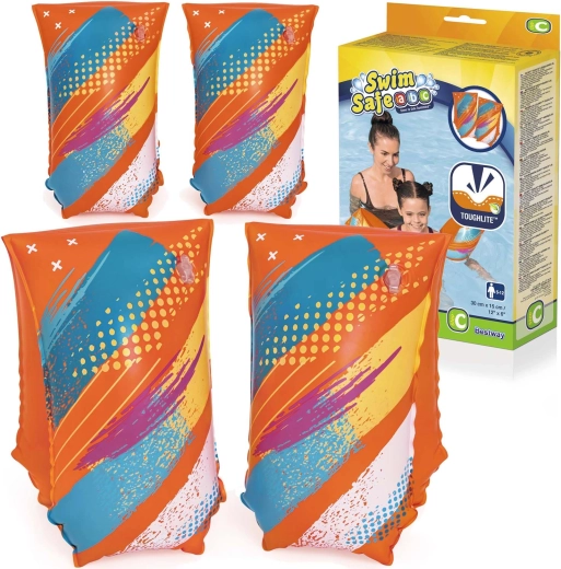 Brassards de natation gonflables L/XL à motif papillons BESTWAY