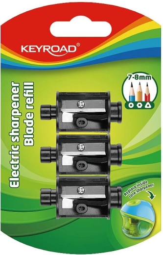 Tête de taille-crayon de rechange KEYROAD – lot de 3