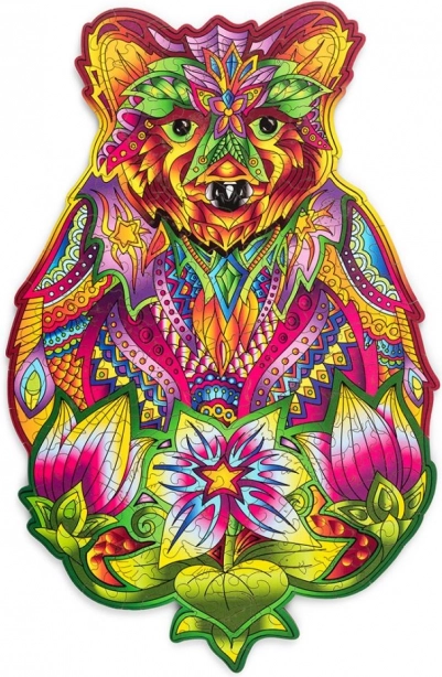 Puzzle en bois coloré – ours