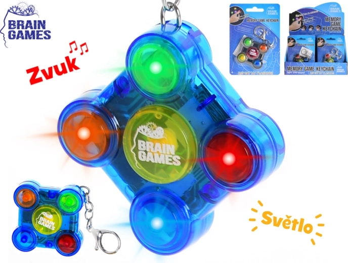 Porte-clés Brain Games – jeu de mémoire de poche avec lumières et sons