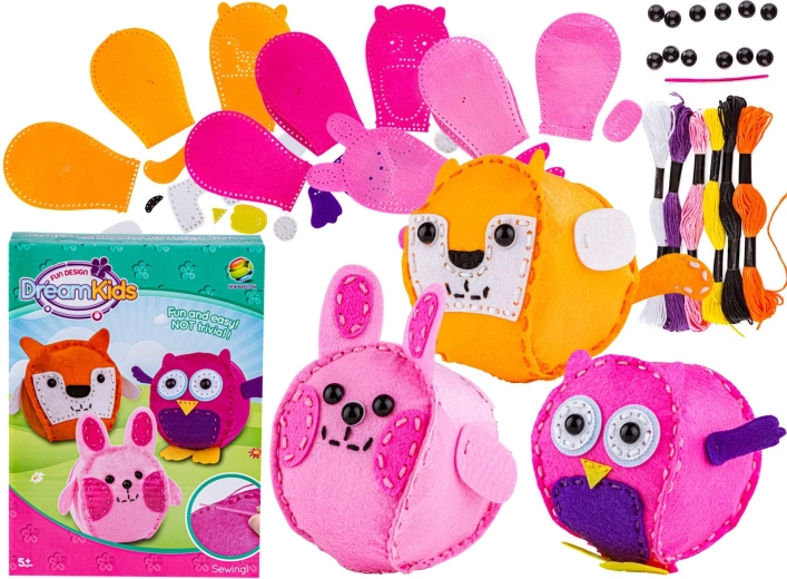 Kit créatif de couture de peluches – animaux de la forêt