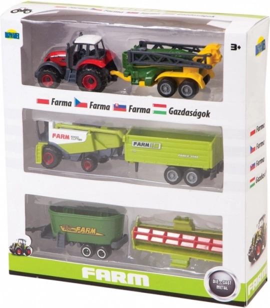 Ensemble de machines agricoles en boîte