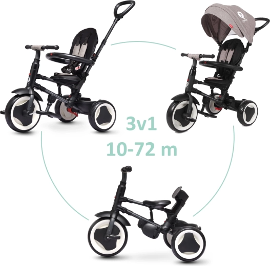 Tricycle pliable Qplay Rito EVA gris