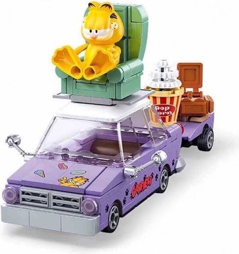 Sluban Garfield – virée déjantée – set de construction voiture avec remorque