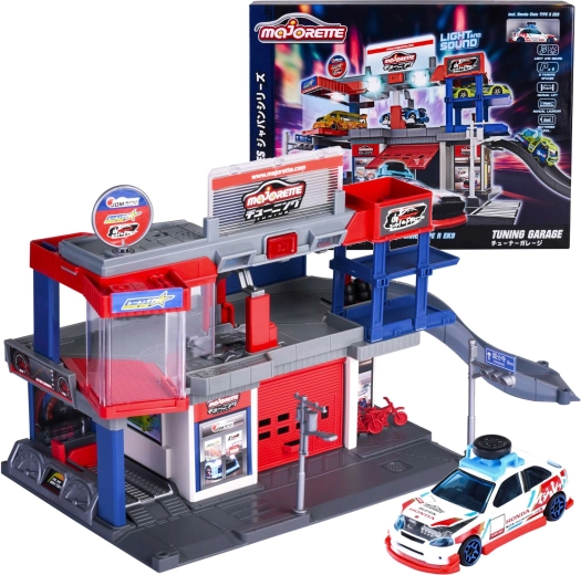 Garage de tuning Majorette Japan Series avec véhicule Honda Civic Type R EK9