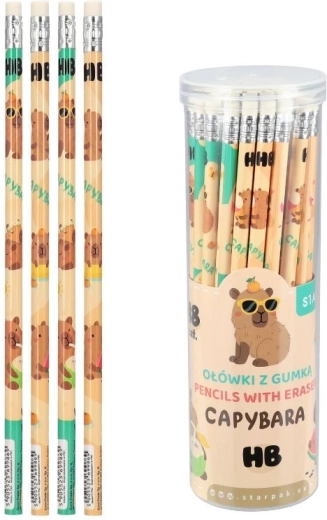 Crayon HB avec gomme Capybara - 1 pièce