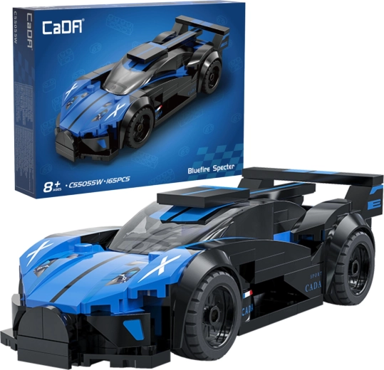 Kit de construction CaDA Bluefire Specter – voiture de course, 165 pièces