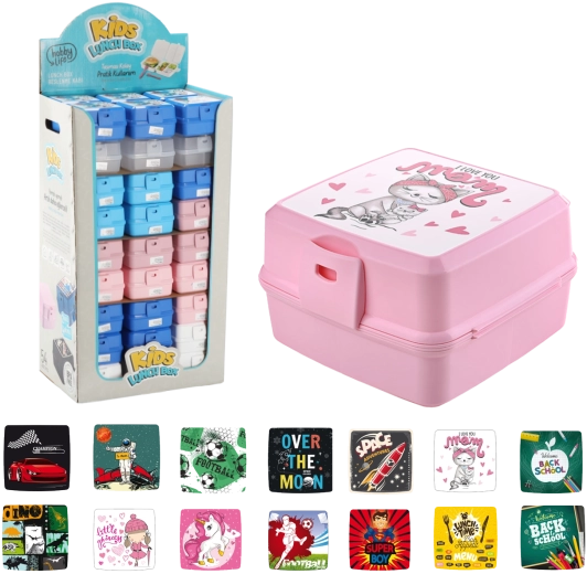 Boîte déjeuner rectangulaire à quatre compartiments 1,4 l