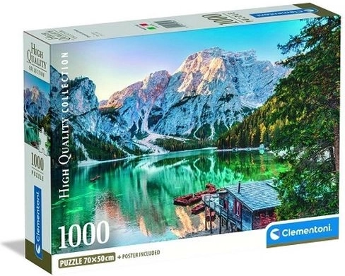 Puzzle Clementoni Compact Emerald Lake Braies 1000 pièces