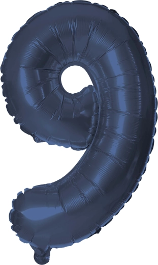 Ballon en feuille chiffre 9 30 cm bleu TORO