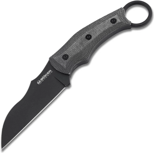 Karambit tactique Magnum Straight Karambit, 9,7 cm, PVD, noir, Micarta, étui Kydex