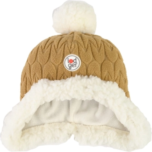 Bonnet en polaire Lodger Hatter Empire dark honey 1–2 ans
