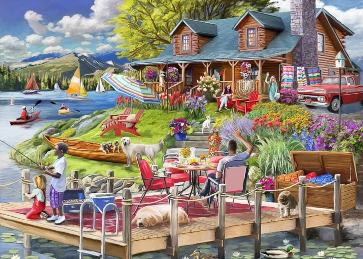 Puzzle Bluebird « Repos au bord du lac » 500 pièces