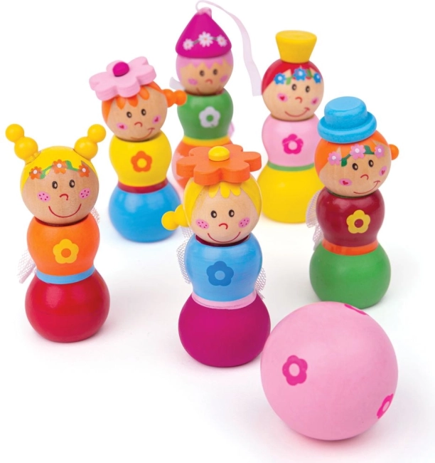 Quilles en bois fées Bigjigs Toys