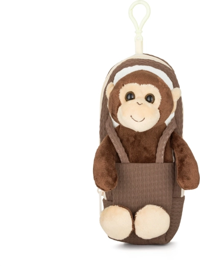 Trousse peluche enfant singe