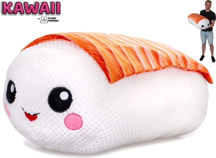 Plush Friends Kawaii sushi nigiri en peluche saumon 60 cm