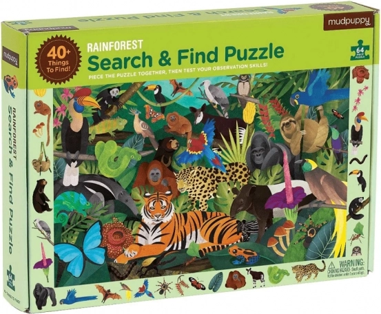 Puzzle Mudpuppy La Recherche dans la Jungle Pluviale