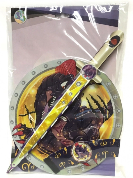 Épée en mousse et bouclier D‑Rex pour enfants