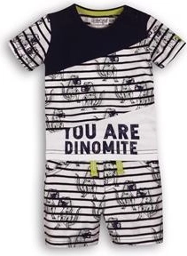 Ensemble pour enfants DIRKJE Dinomite, bleu marine/blanc