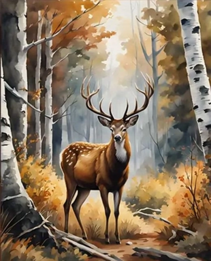 Peinture diamant Le Maître de la Forêt 30 × 40 cm