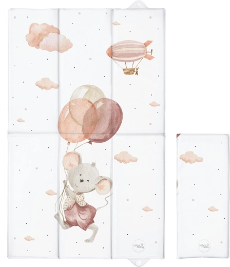 Matelas à langer de voyage Ceba Baby Basic Mouse 80 × 50 cm