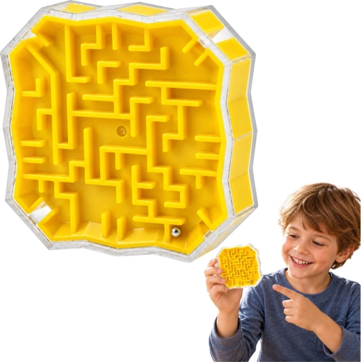 Jeu de logique Labyrinthe à bille jaune