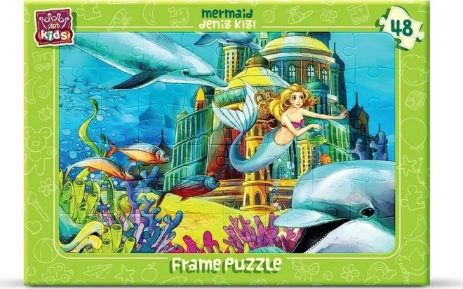 ART PUZZLE sirène – puzzle sur planche, 48 pièces