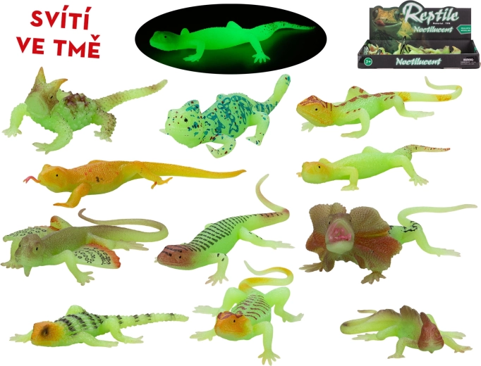 Figurine de lézard phosphorescente dans le noir 13–16 cm