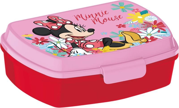 Boîte à goûter Minnie en plastique 17,5 × 14,5 × 6,5 cm