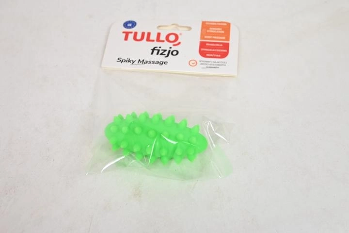 Fizjo rouleau de massage de rééducation en forme de haricot avec picots 7,4 cm vert