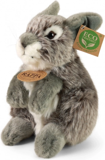 Lapin en peluche gris assis 20 cm ECO-FRIENDLY