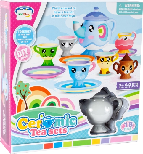 Service à thé en porcelaine à peindre DIY