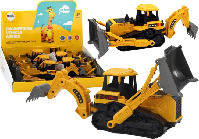 Caterpillar excavatrice Véhicule de chantier 2 godets jaune