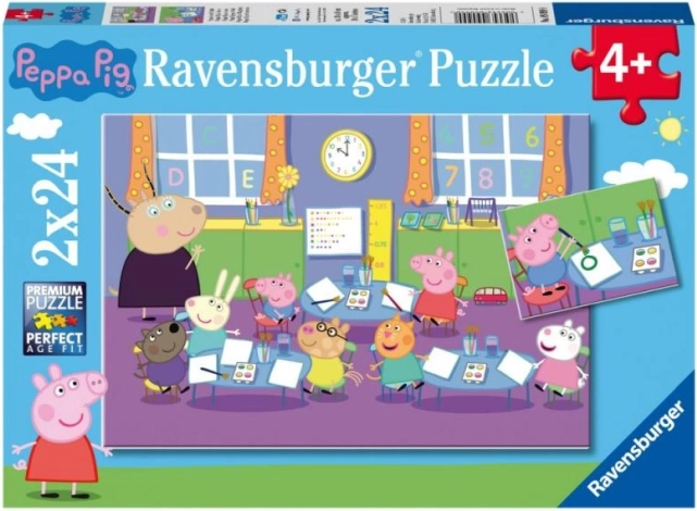 Puzzle Ravensburger Peppa Pig 2×24 pièces – classe