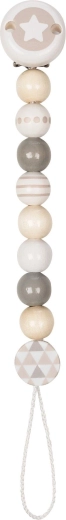 Attache-tétine avec étoile, gris - 1 pièce